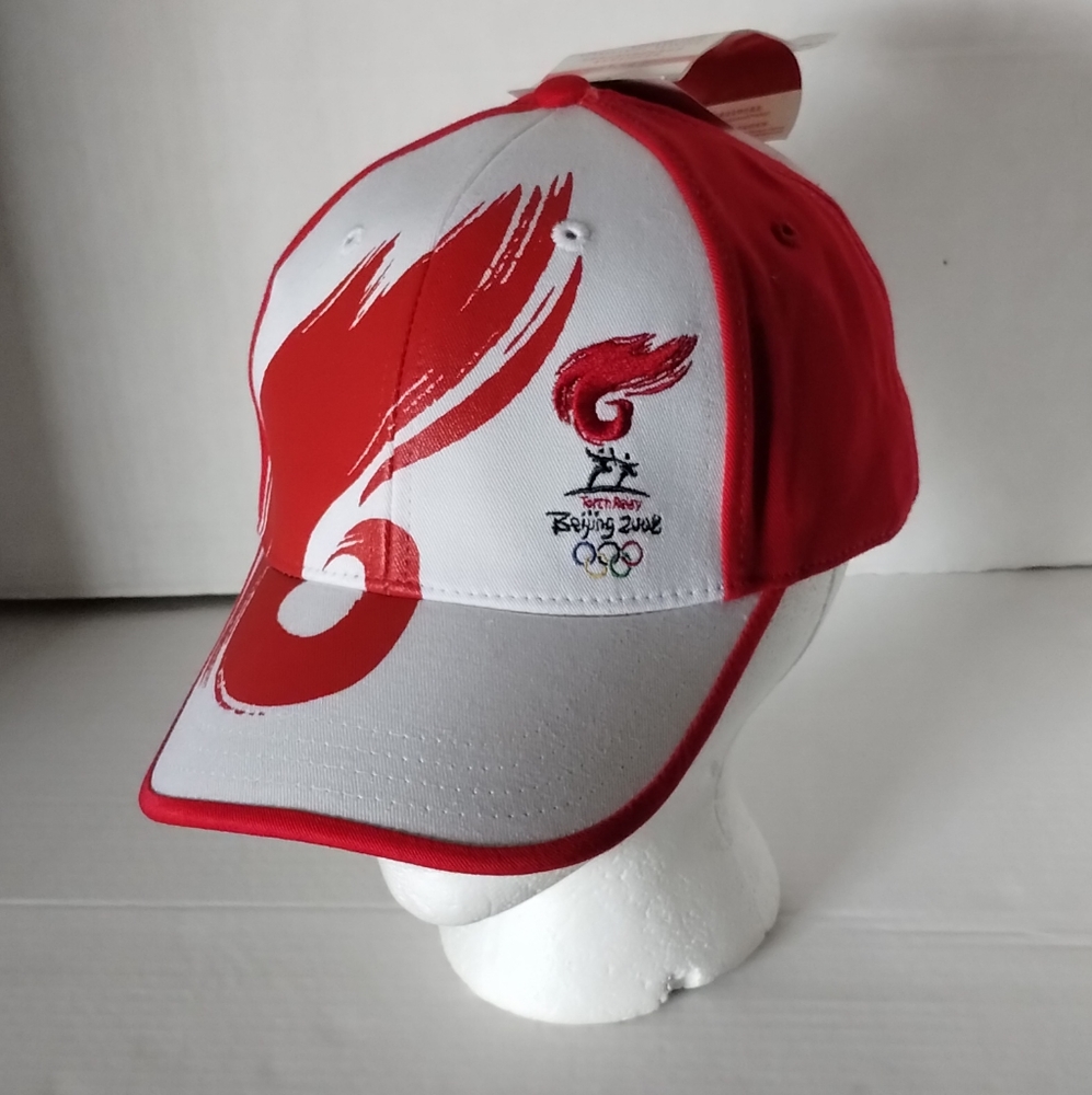 Beijing Olympic Torch Relay Ball Cap 2008 nwt